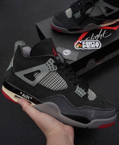 Air jordan 4 bred on sale white